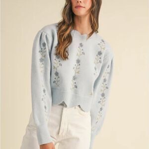 Mable/Anthropologie Meryl Scalloped Sweater